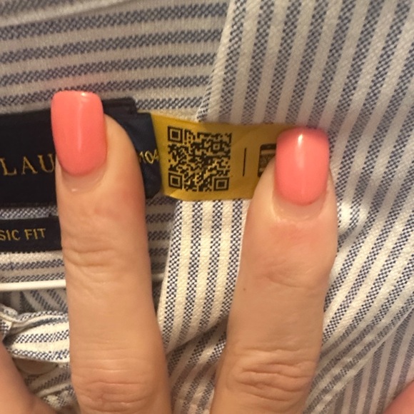 Polo Ralph Lauren Blue and White Striped Shirt - Picture 4 of 5